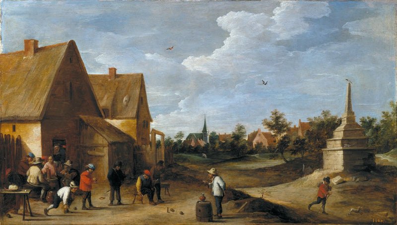 Hra kuželky - David Teniers mladší
