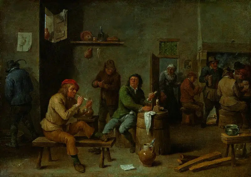 Scéna z hostince (Kuřáci v hostinci). - David Teniers le Jeune