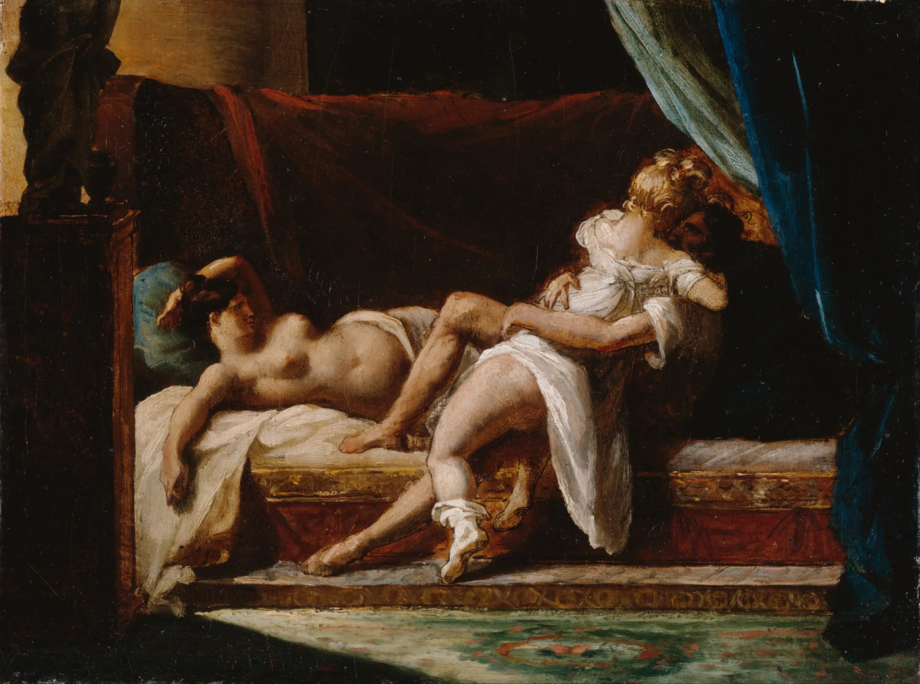 Reproduction du tableau « Trois Amants - Théodore Géricault » par Alpha Reproduction en peinture à l’huile