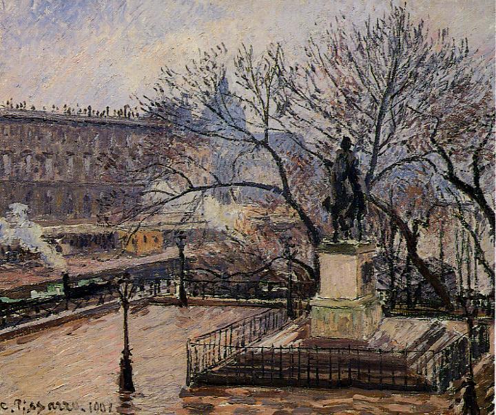 Reproduction du tableau « Vue du Pont-Neuf avec la statue d'Henri IV - Camille Pissarro » par Alpha Reproduction en peinture à l’huile