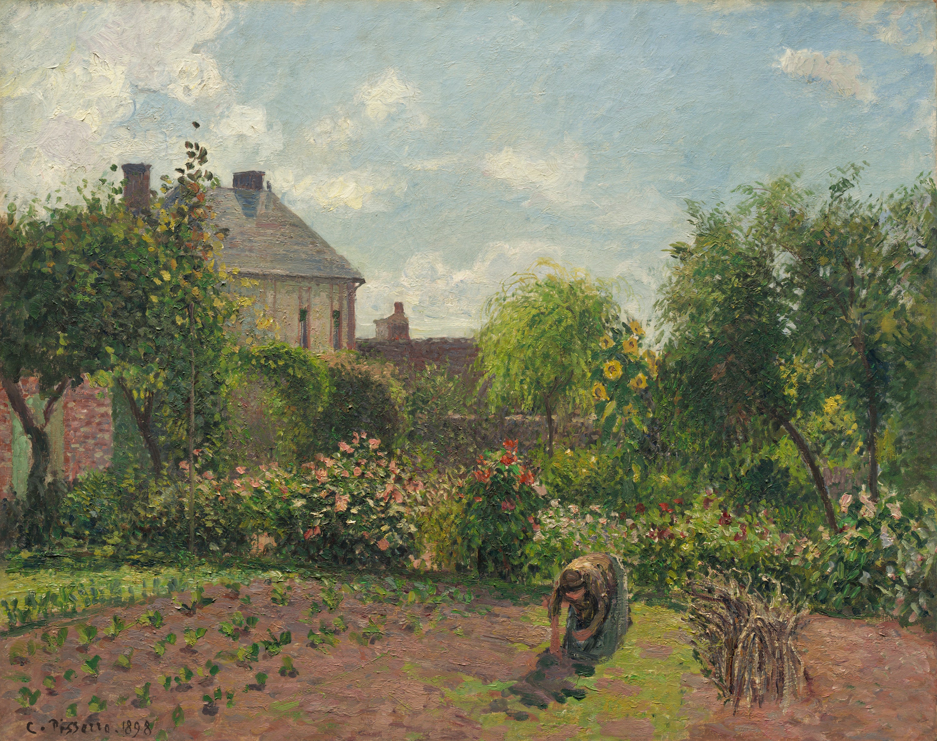 Reproduction du tableau « Le Jardin de l'Artiste à Eragny - Camille Pissarro » par Alpha Reproduction en peinture à l’huile