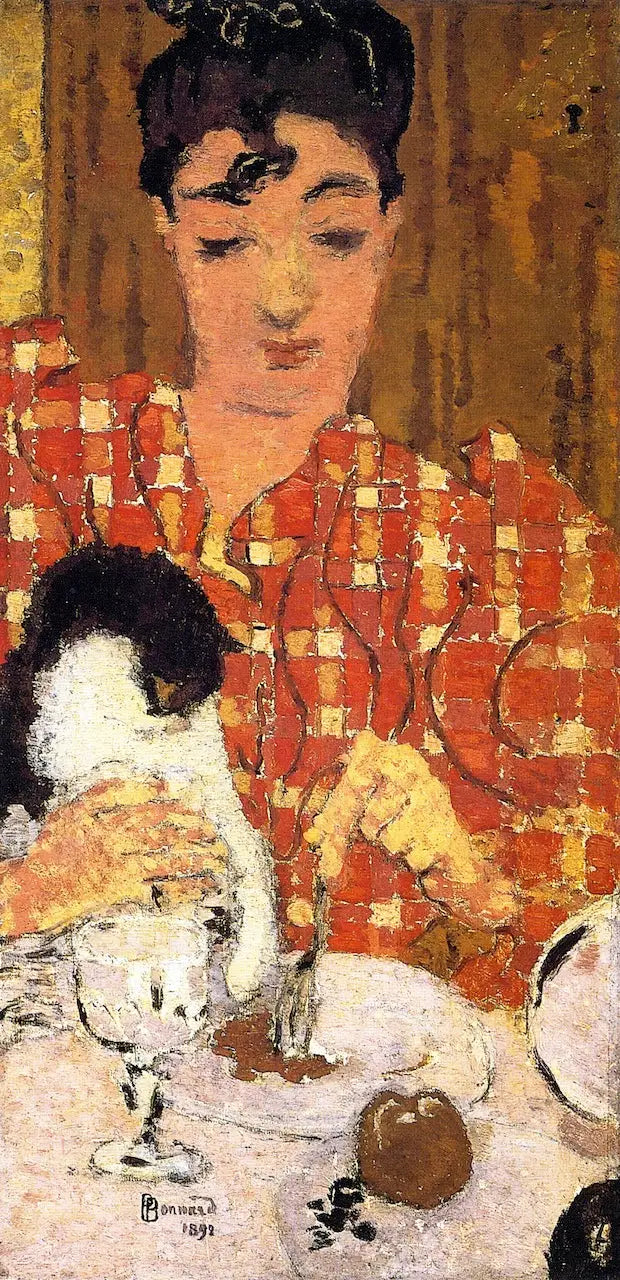 Kostkovaný korzet - Pierre Bonnard