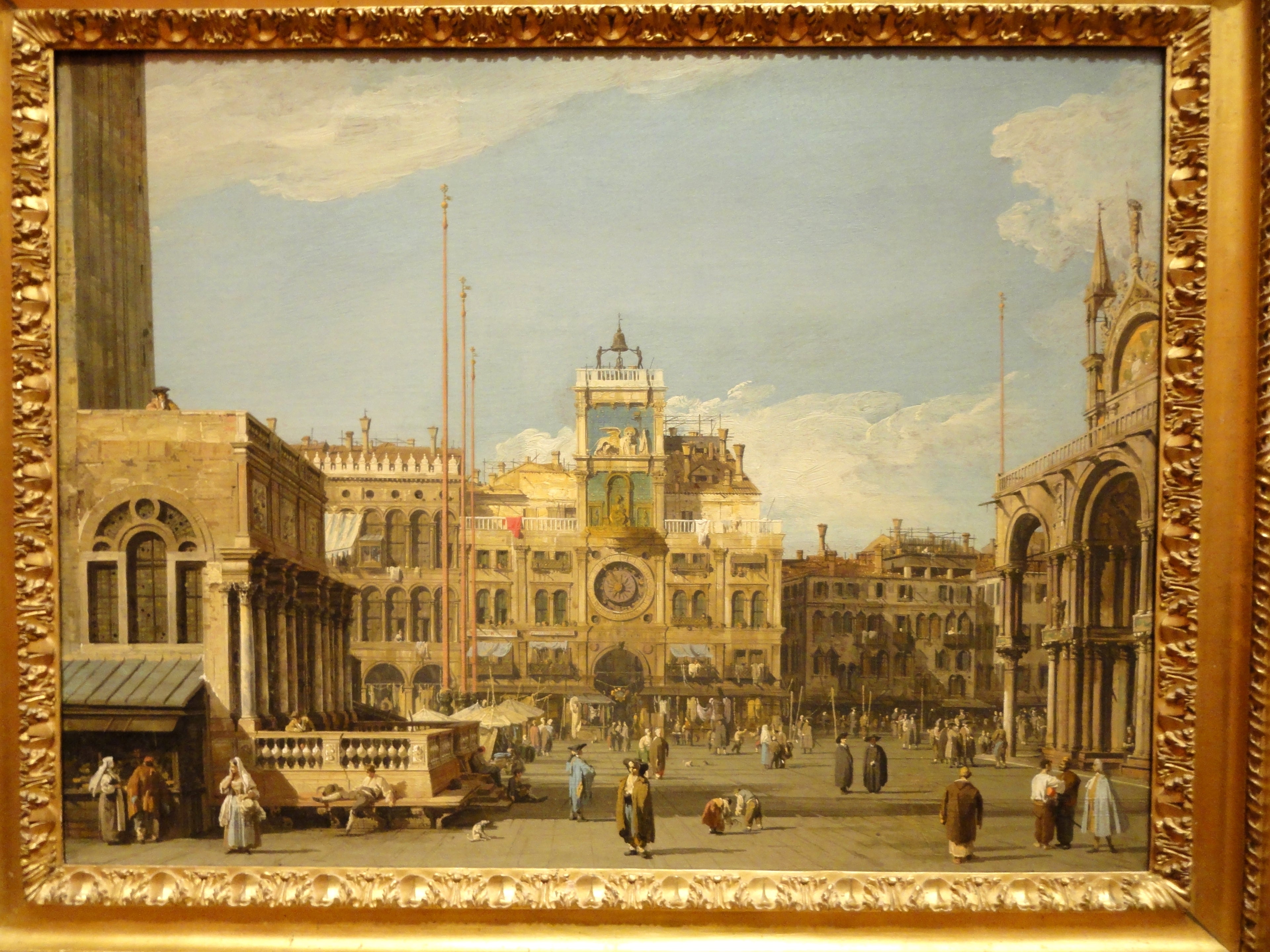 Place Saint-Marc : la tour de l'horloge - Canaletto