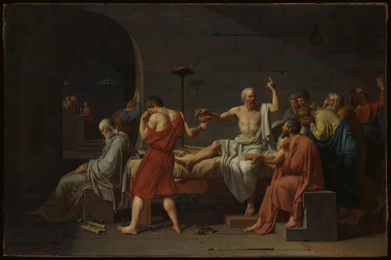 Smrt Sókrata - Jacques-Louis David