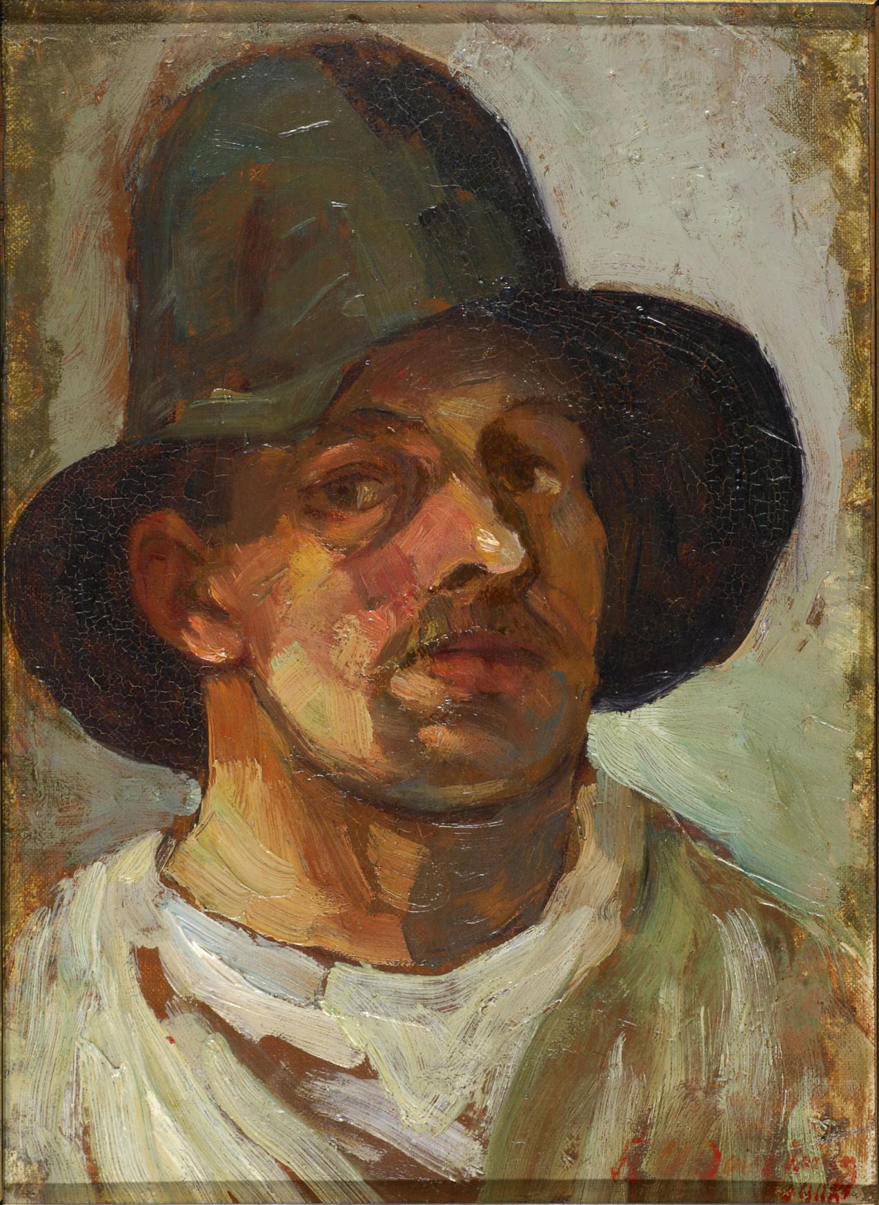 Autoportrait au chapeau - Theo van Doesburg