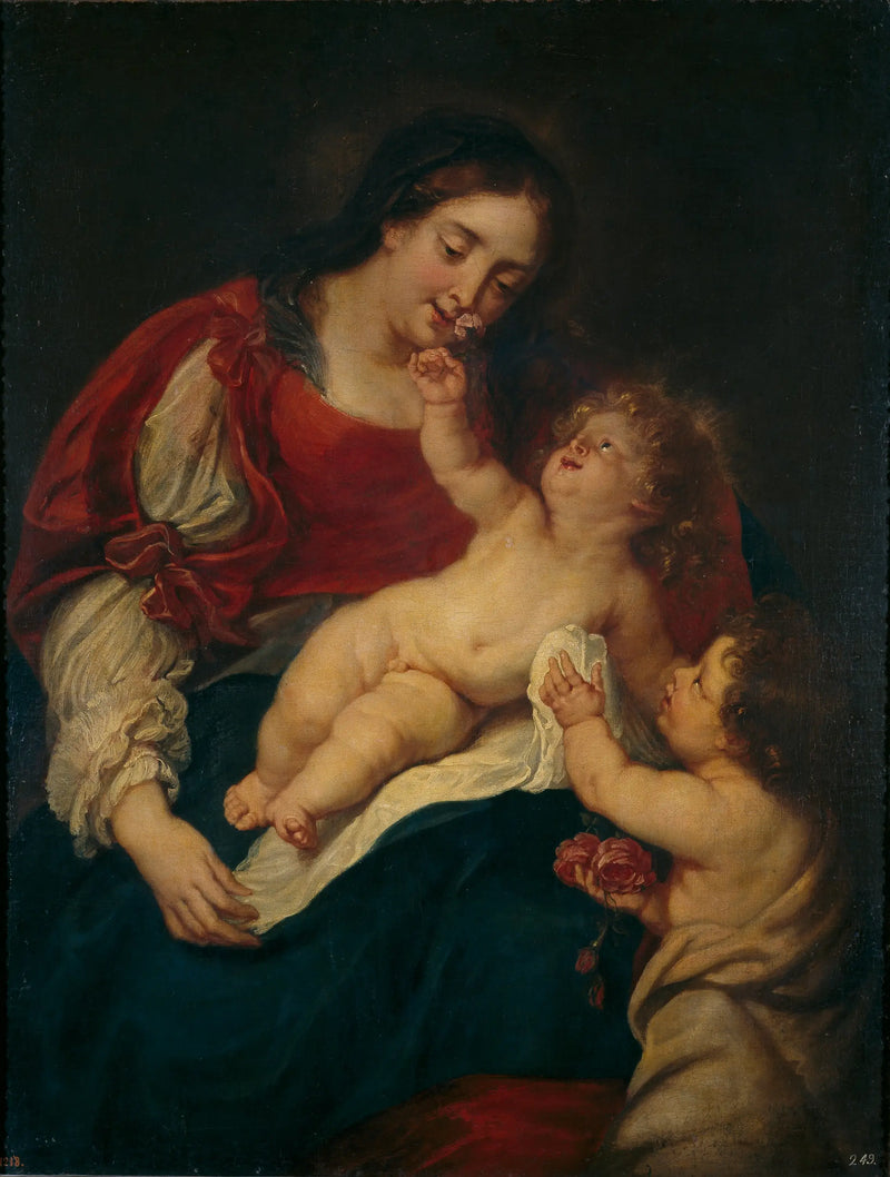 Madona s růžemi - Antoine van Dyck