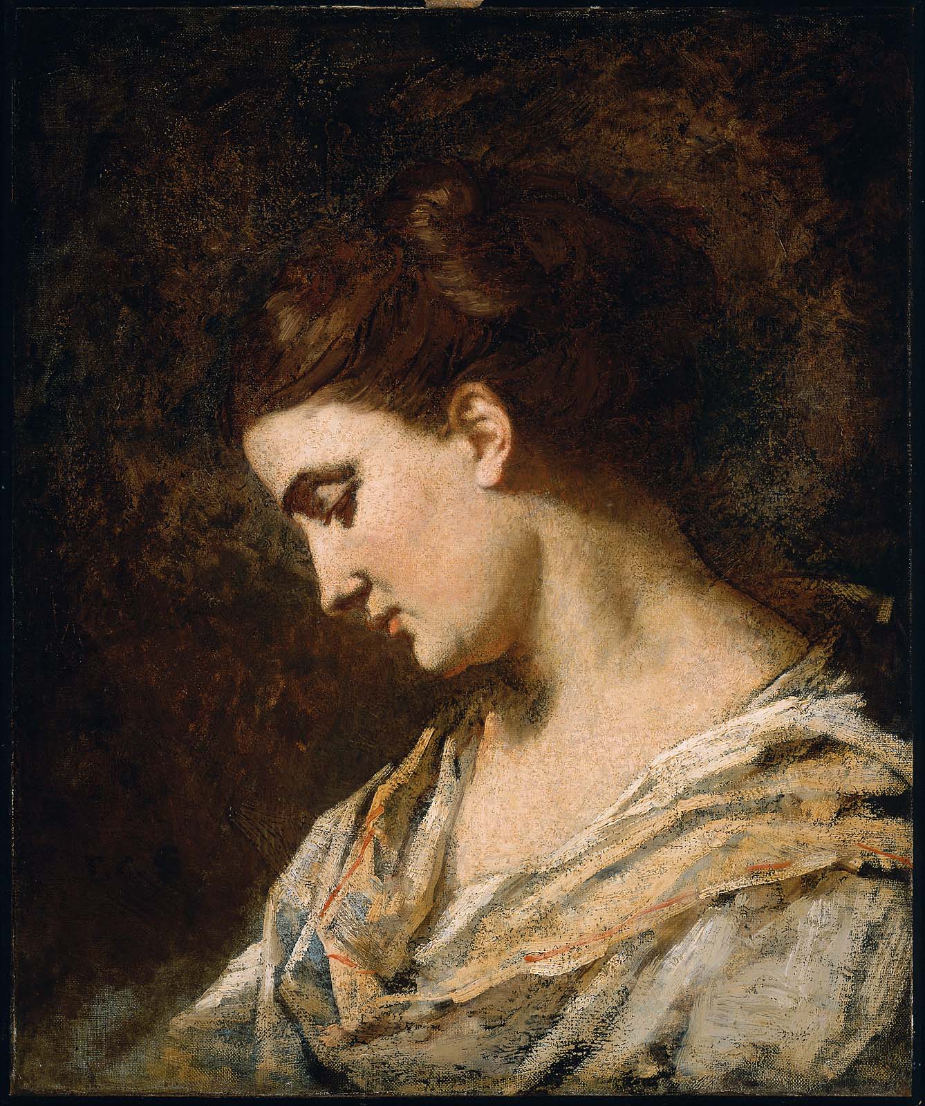 Profil de la tête d'une femme - Thomas Couture