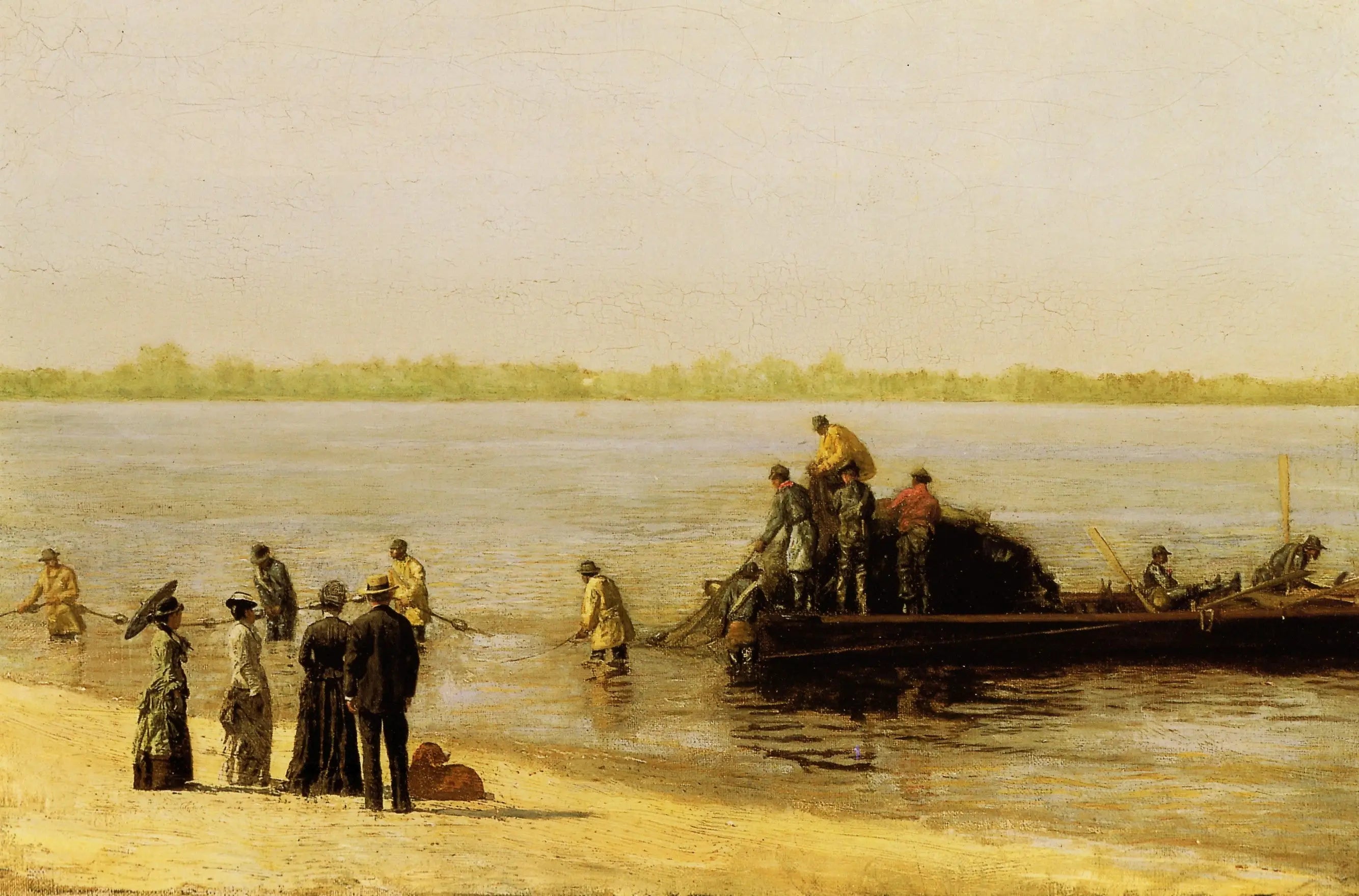 Pêche à l’alose à Gloucester sur le fleuve Delaware - Thomas Eakins - Alpha Reproduction