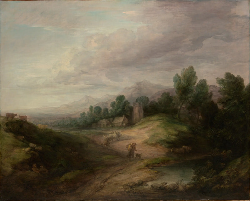 Lesní krajina na vysočinách - Thomas Gainsborough