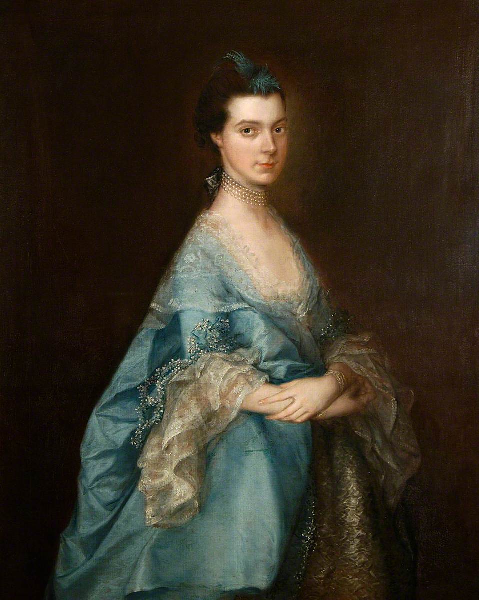 Portrait d'une femme en bleu (anciennement connue sous le nom de « Miss Edgar ») - Thomas Gainsborough