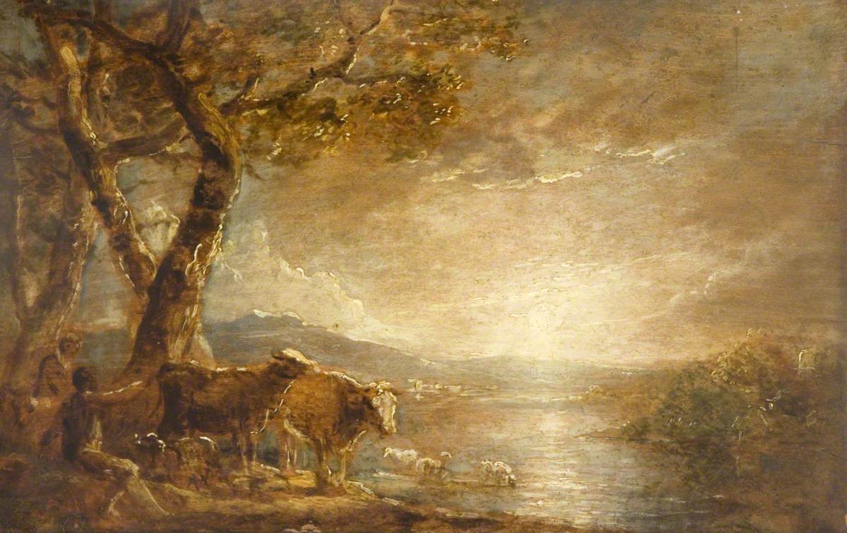 Paysage avec personnages et bétail - Thomas Gainsborough