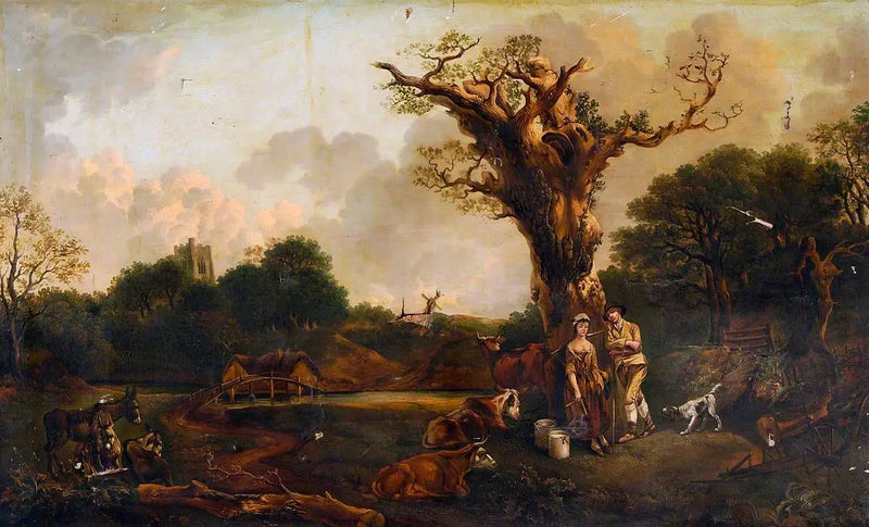 Rustikální dvorek - Thomas Gainsborough