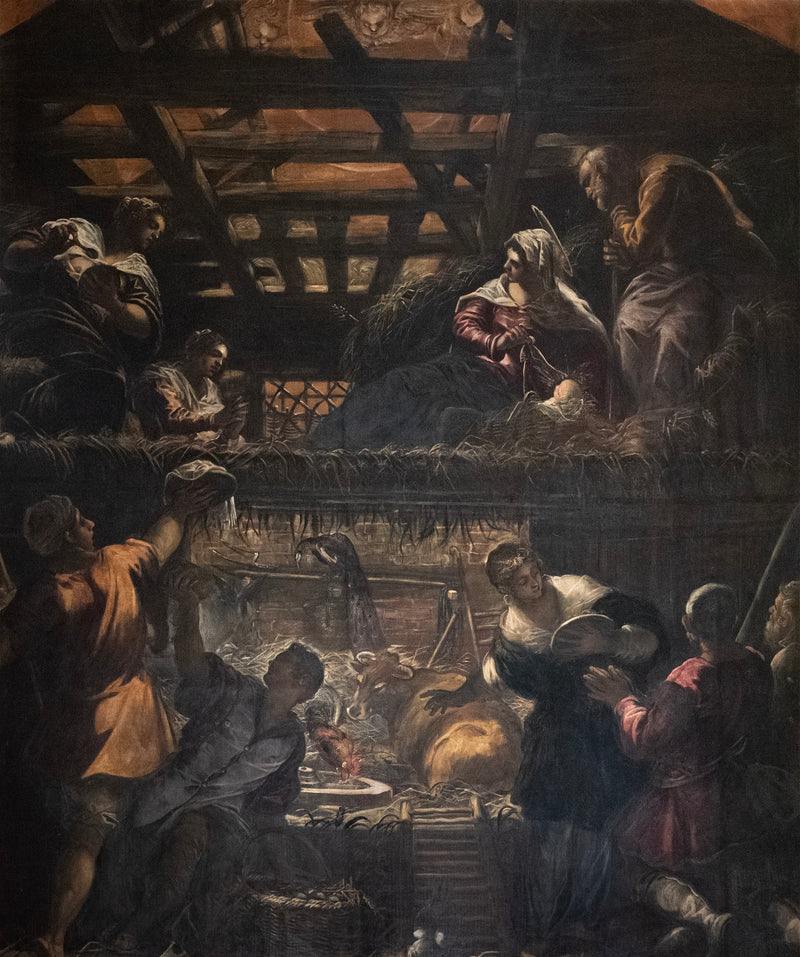 Uctívání pastýřů - Jacopo Tintoretto