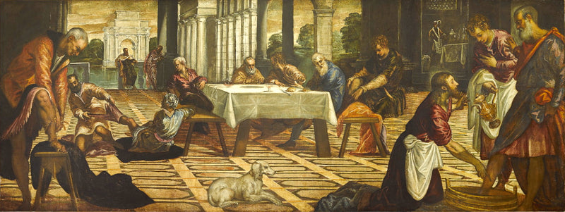 Kristus myjící nohy učedníkům - Jacopo Tintoretto