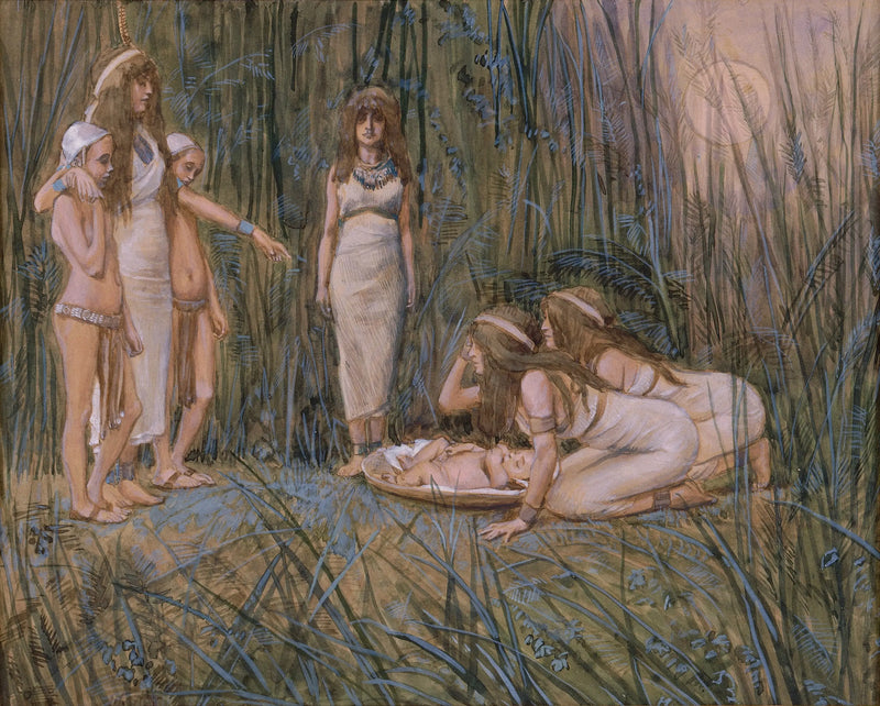 Dívka faraónovy dcery přijímá matku Mojžíše - James Tissot
