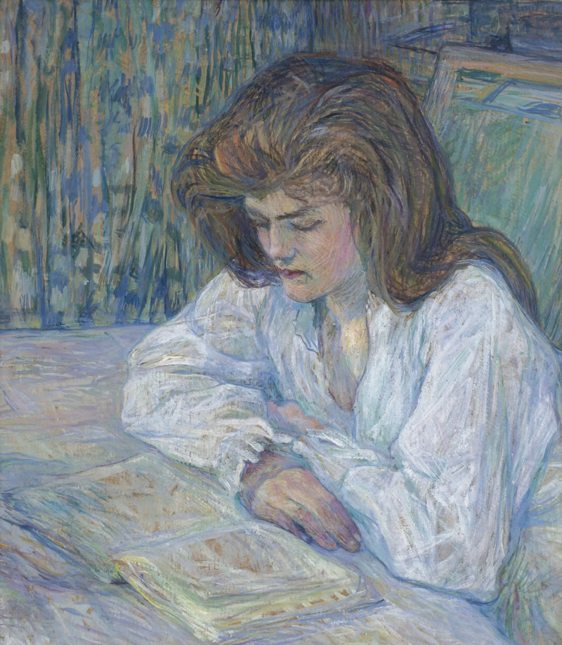Čtecí žena - Henri de Toulouse-Lautrec