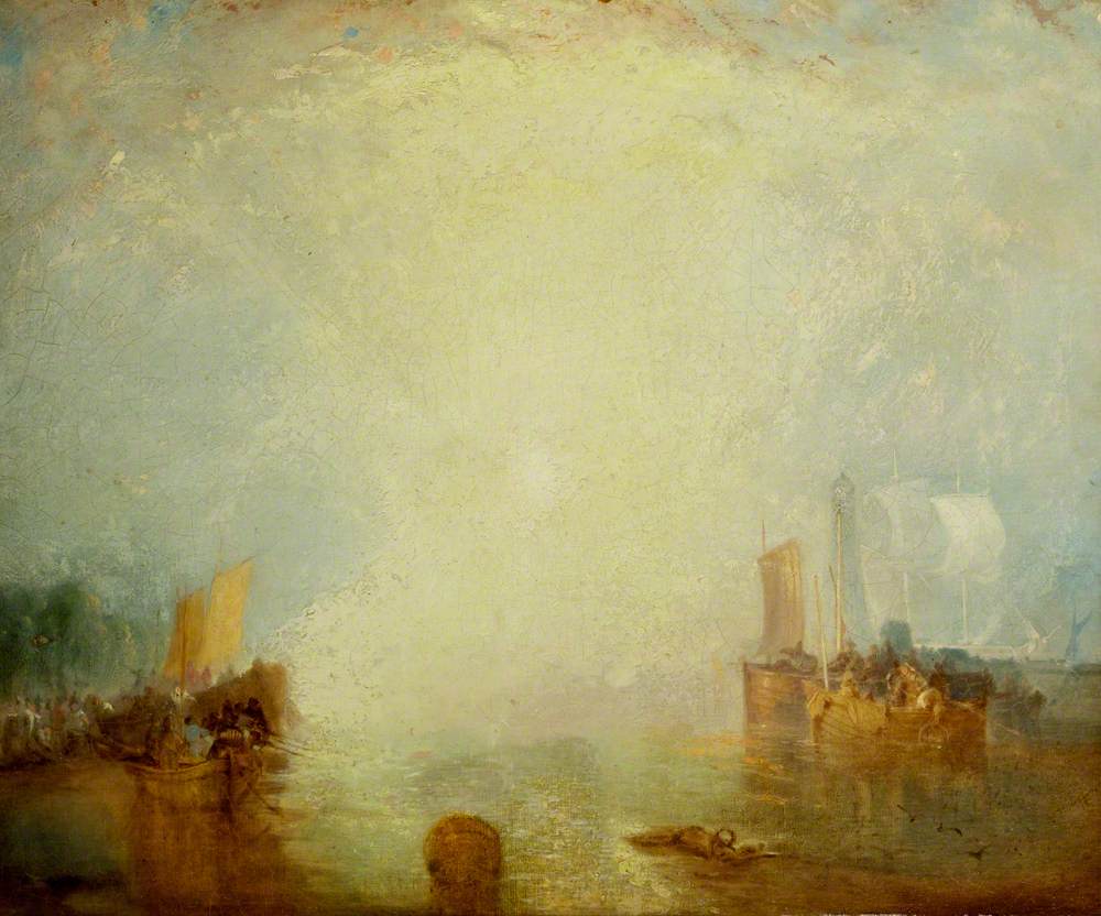 Reproduction du tableau « Emigrants Embarking at Margate - J. M. W. Turner » par Alpha Reproduction en peinture à l’huile