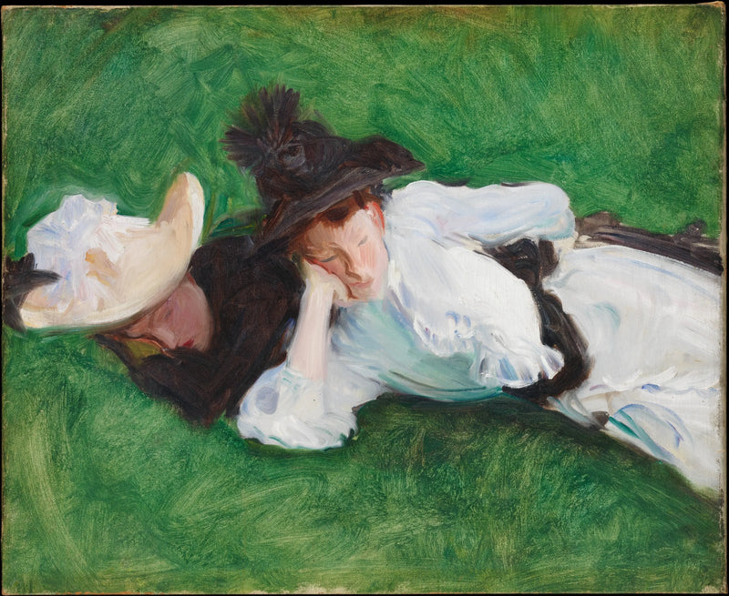Dvě dívky na trávníku - John Singer Sargent