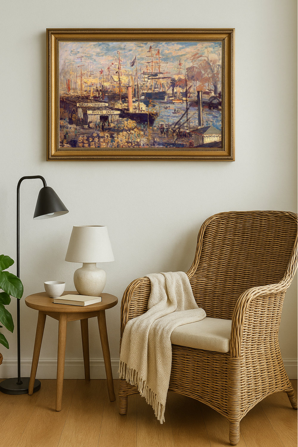 🚢 Velké nábřeží v Le Havru – Claude Monet (1874)