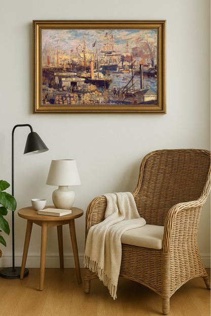 🚢 Velké nábřeží v Le Havru – Claude Monet (1874)