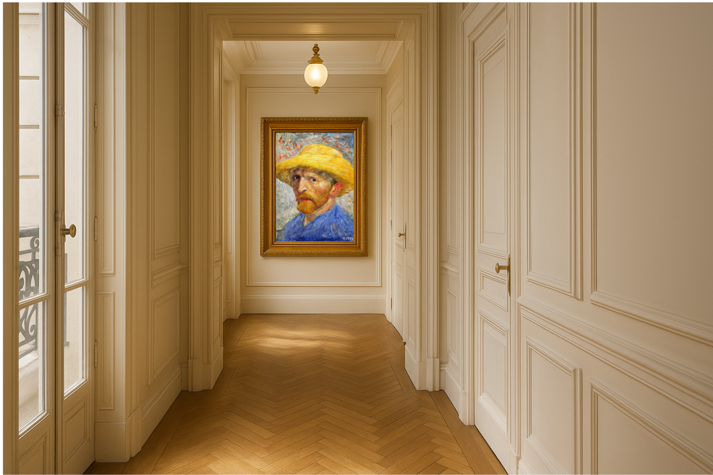 Autoportrét s slaměným kloboukem – Vincent van Gogh (1887)