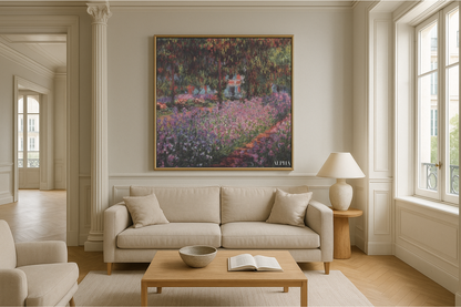Zahrada umělce v Giverny (Kosatce) – Claude Monet, kolem roku 1900