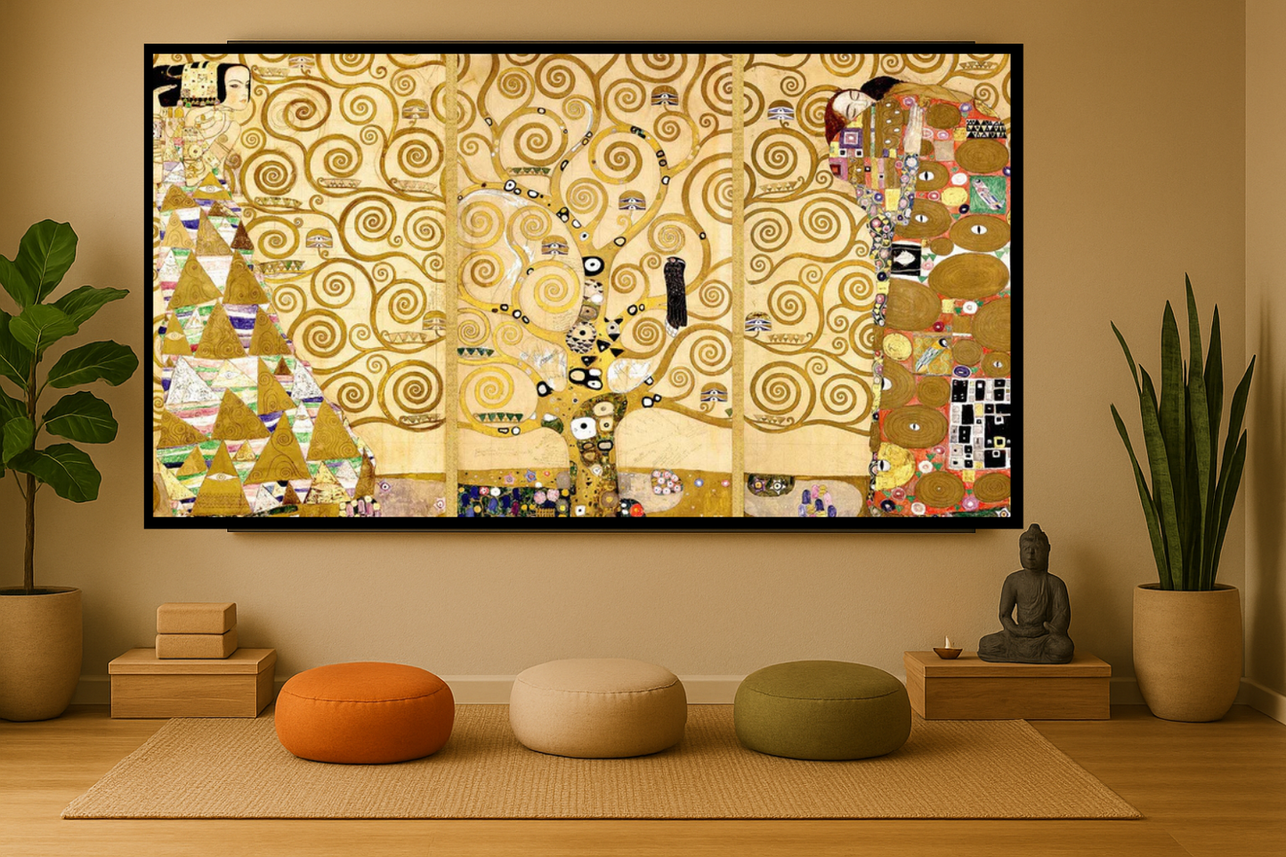🌳✨ Strom života – Fríza Stoclet – Gustav Klimt (1905–1909)