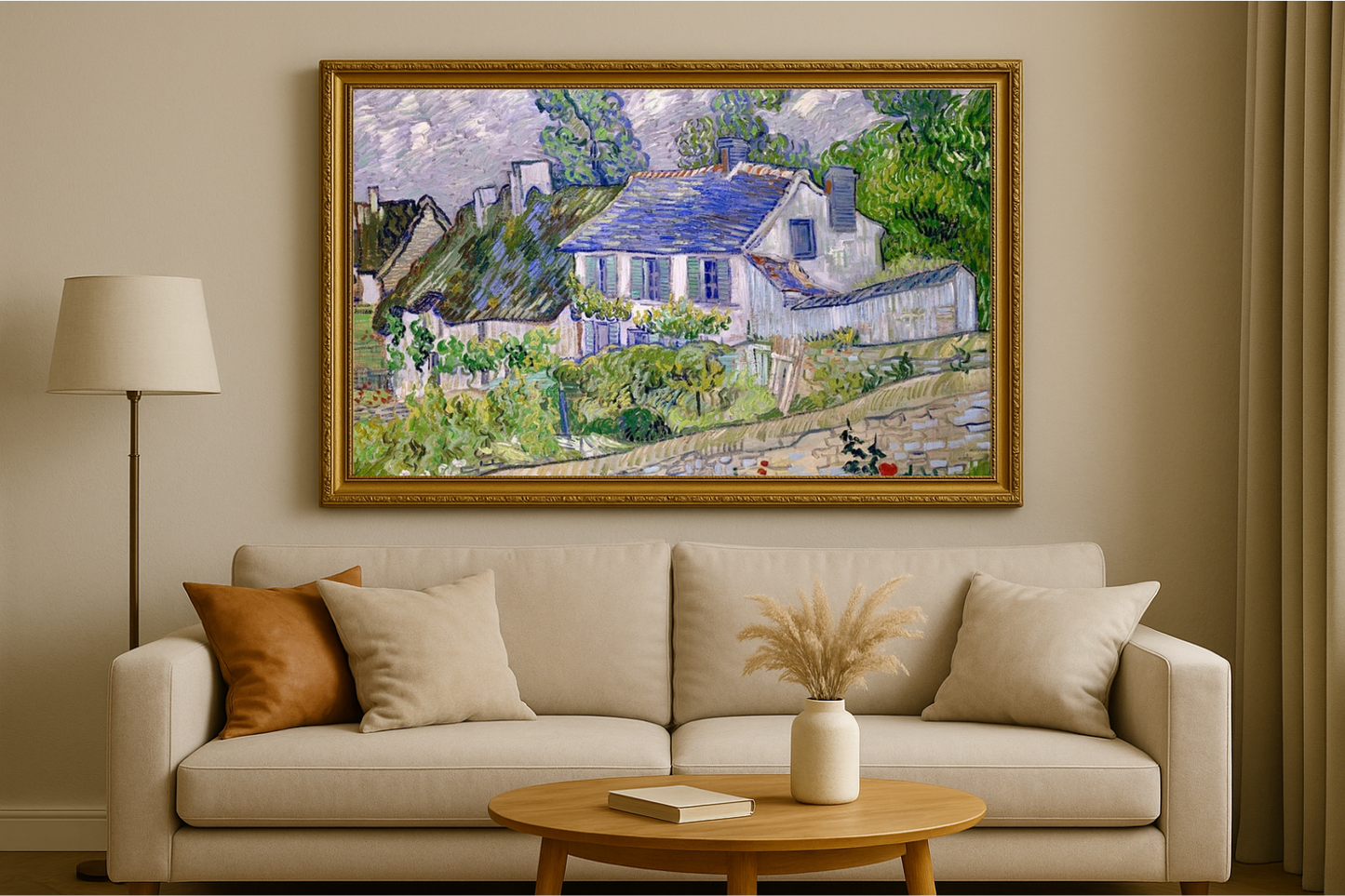 🏡 Domy v Auvers II – Vincent van Gogh (1890)