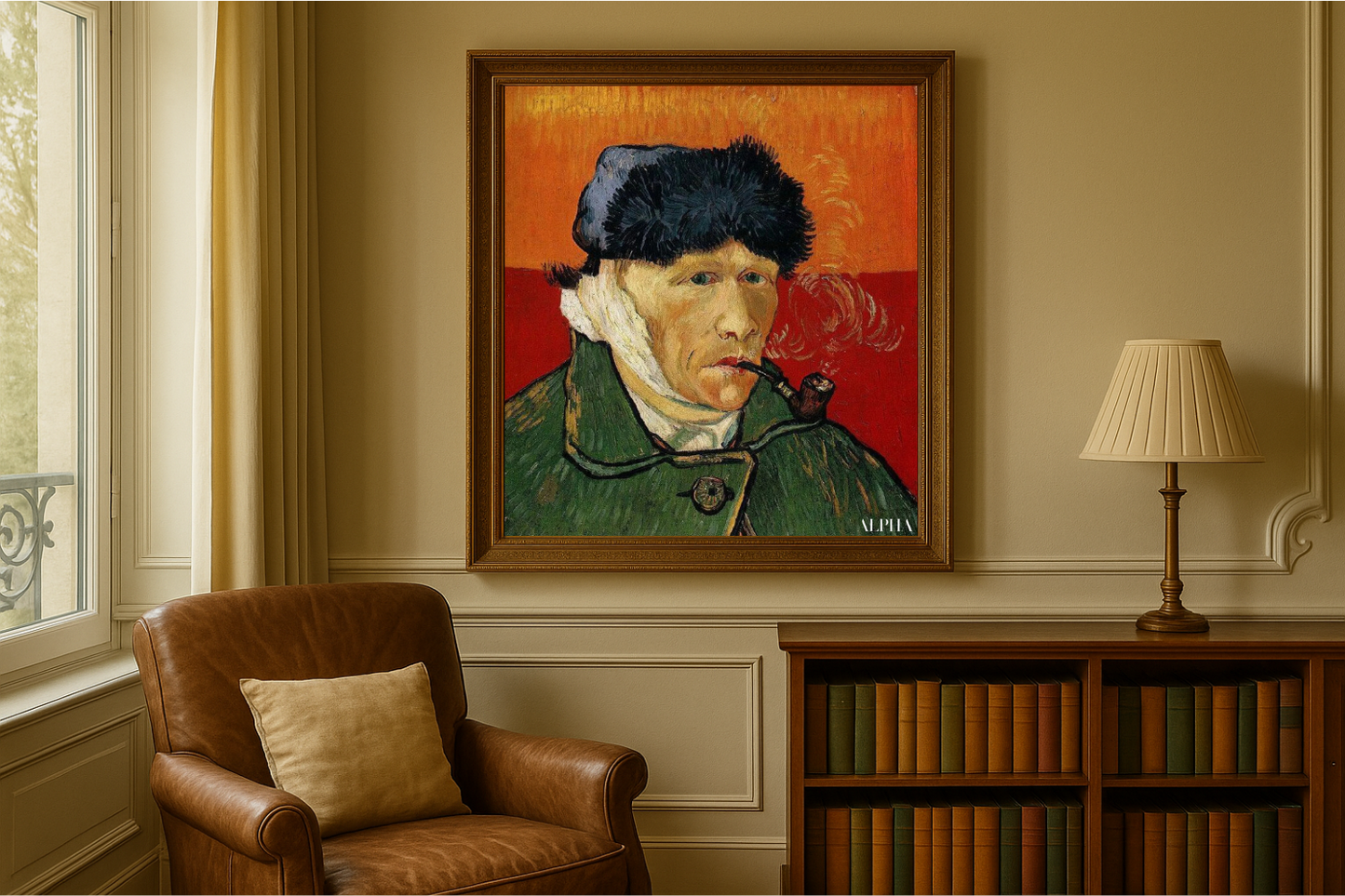 🖼️ Autoportrét s obvázaným uchem a dýmkou – Vincent van Gogh (1889)