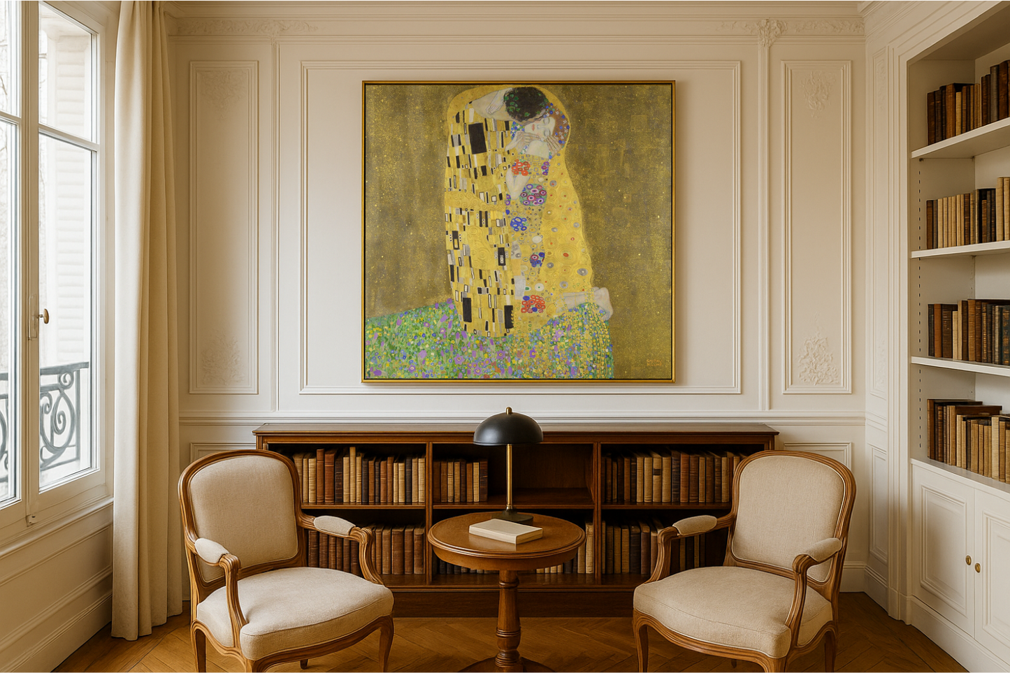 💛 Polibek – Gustav Klimt (1907–1908)
