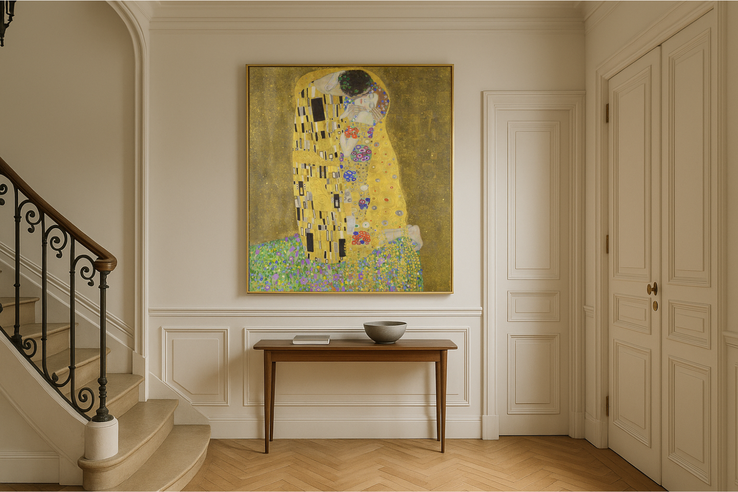 💛 Polibek – Gustav Klimt (1907–1908)