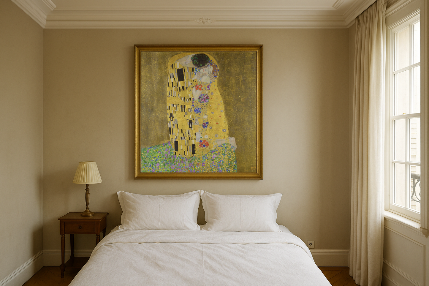 💛 Polibek – Gustav Klimt (1907–1908)