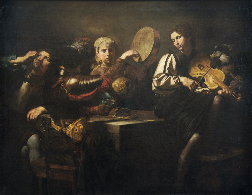 Musiciens et soldats - Valentin de Boulogne