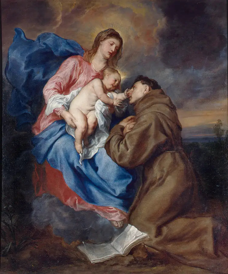 Vize svatého Antonína z Padovy, kolem 1629 - Antoine van Dyck