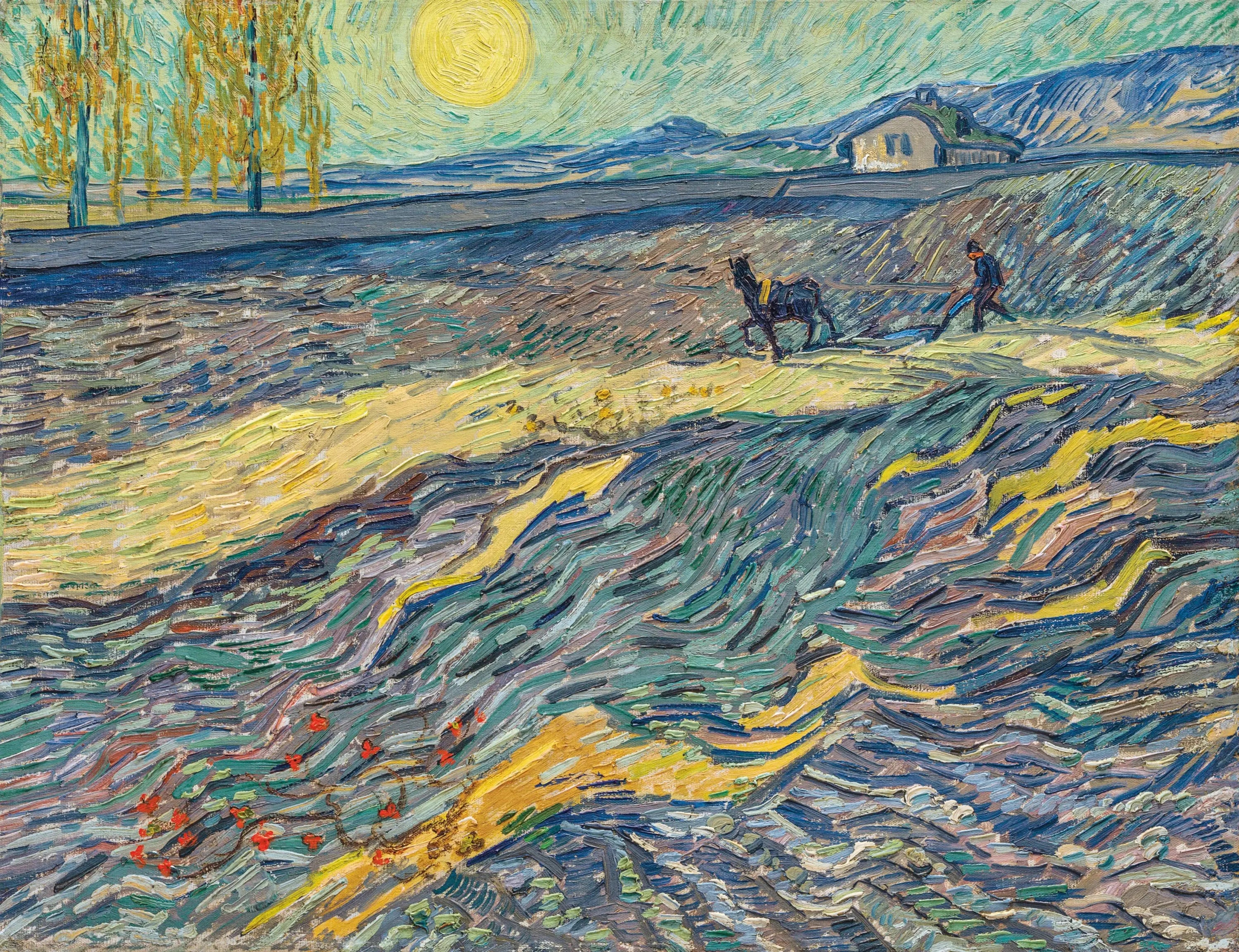 Reproduction du tableau « Laboureur dans un champ - Vincent van Gogh » par Alpha Reproduction en peinture à l’huile