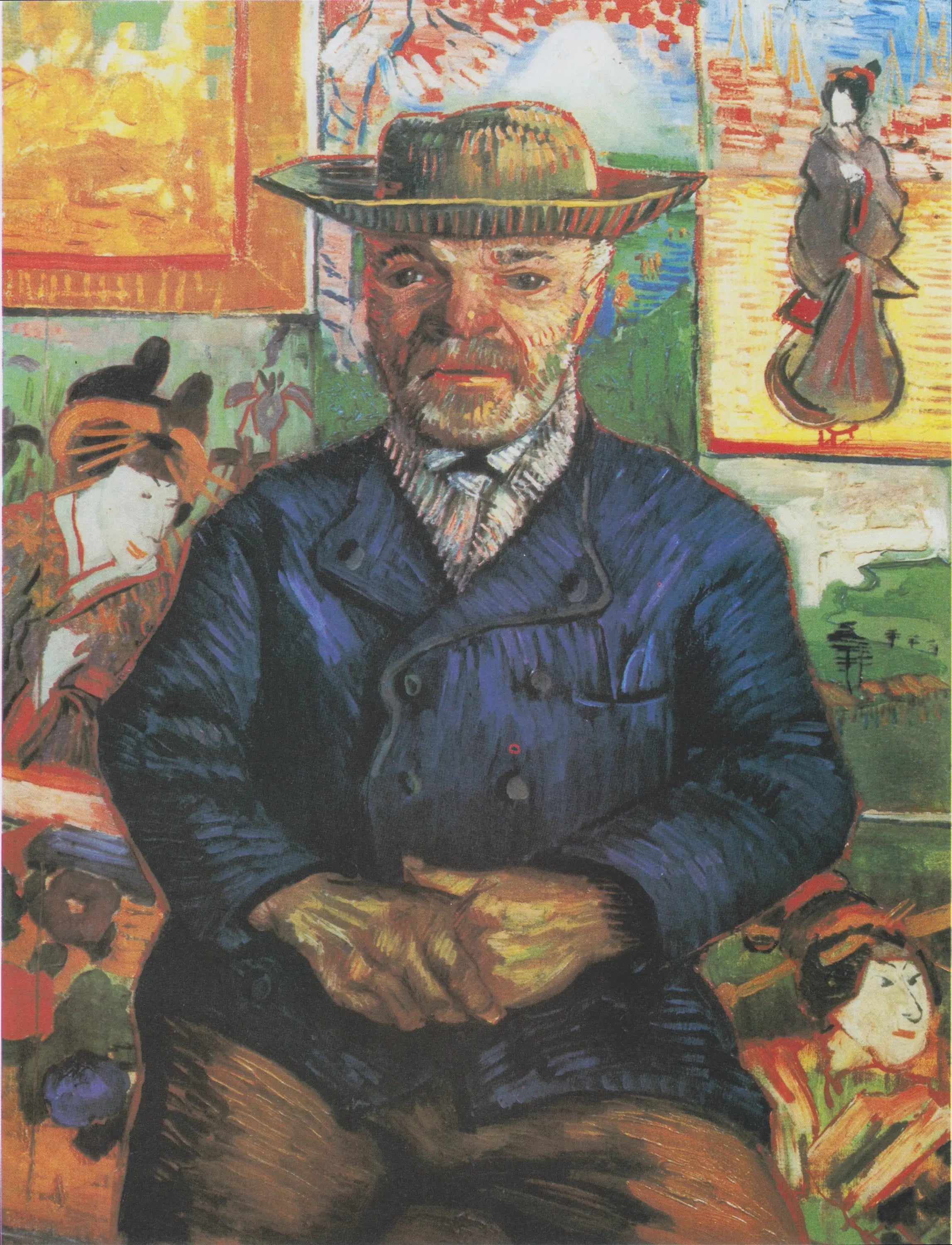 Reproduction du tableau « Portrait du Père Tanguy - Vincent van Gogh » par Alpha Reproduction en peinture à l’huile