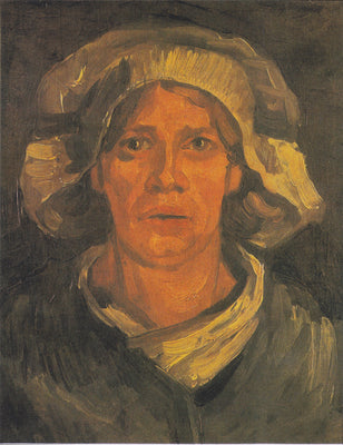 Hlava venkovanky v bílé čepici - Vincent van Gogh
