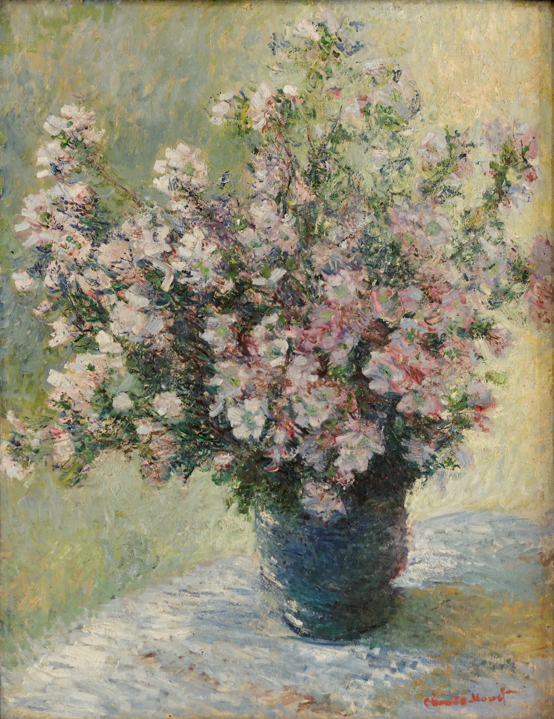 Reproduction du tableau « Vase de fleurs - Claude Monet » par Alpha Reproduction en peinture à l’huile