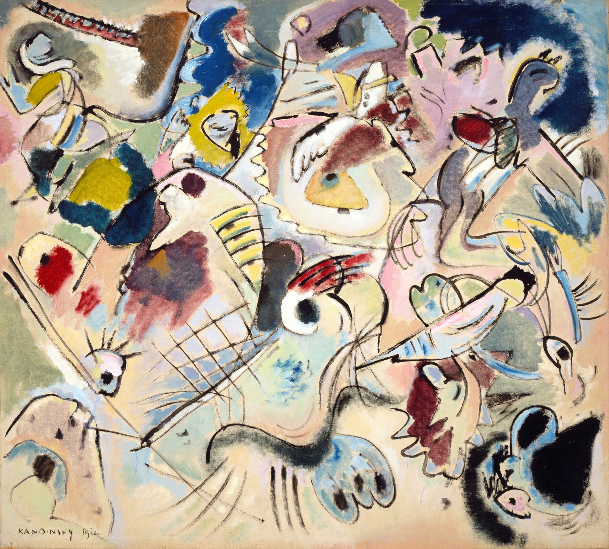 Reproduction du tableau « Croquis 160A - Vassily Kandinsky » par Alpha Reproduction en peinture à l’huile