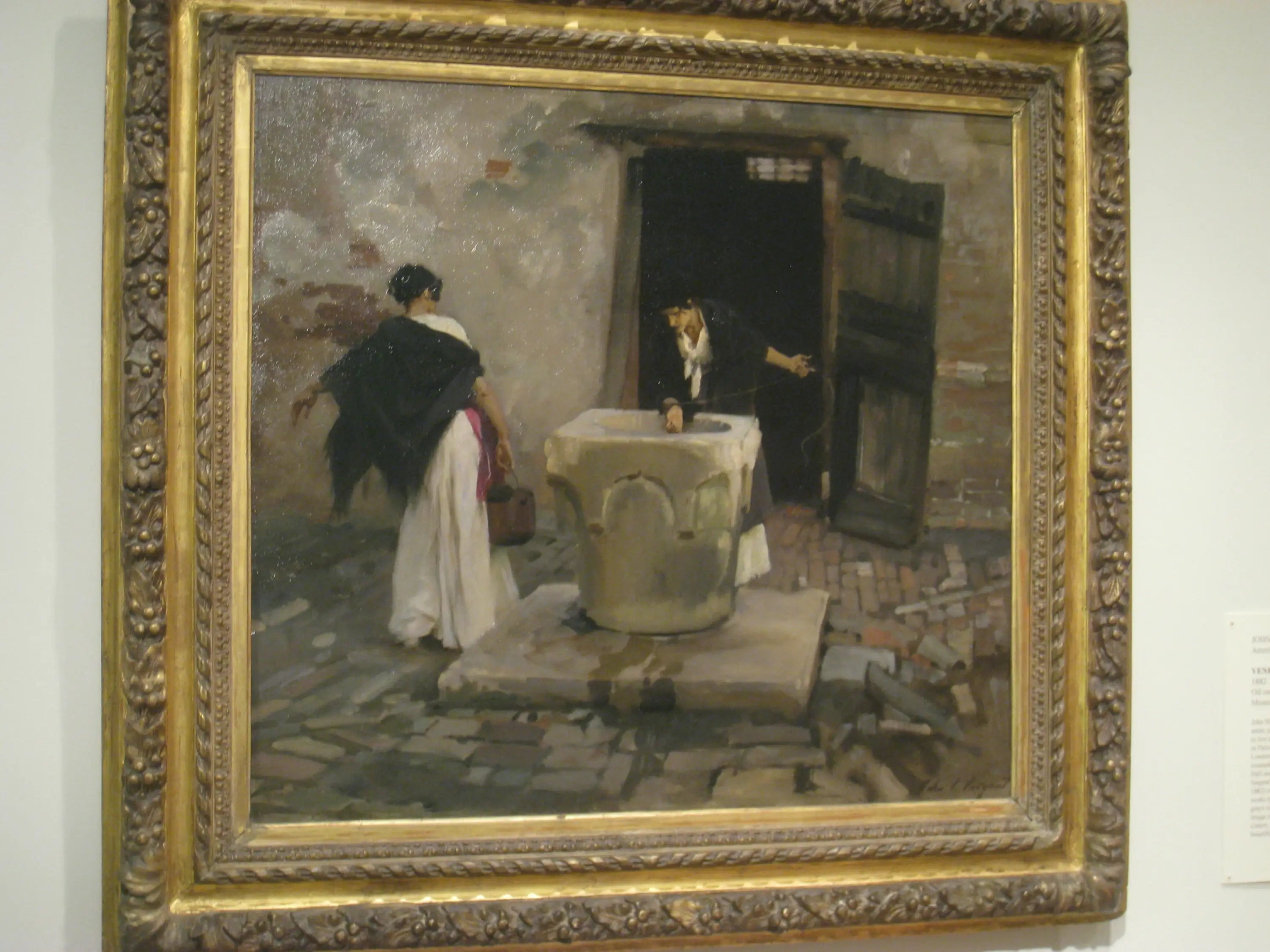 Reproduction du tableau « Porteurs d'eau vénitiens - John Singer Sargent » par Alpha Reproduction en peinture à l’huile