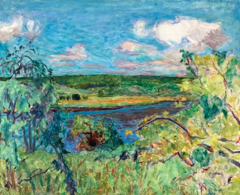 Reproduction du tableau « Vernonnet, paysage près de Giverny - Pierre Bonnard » par Alpha Reproduction en peinture à l’huile