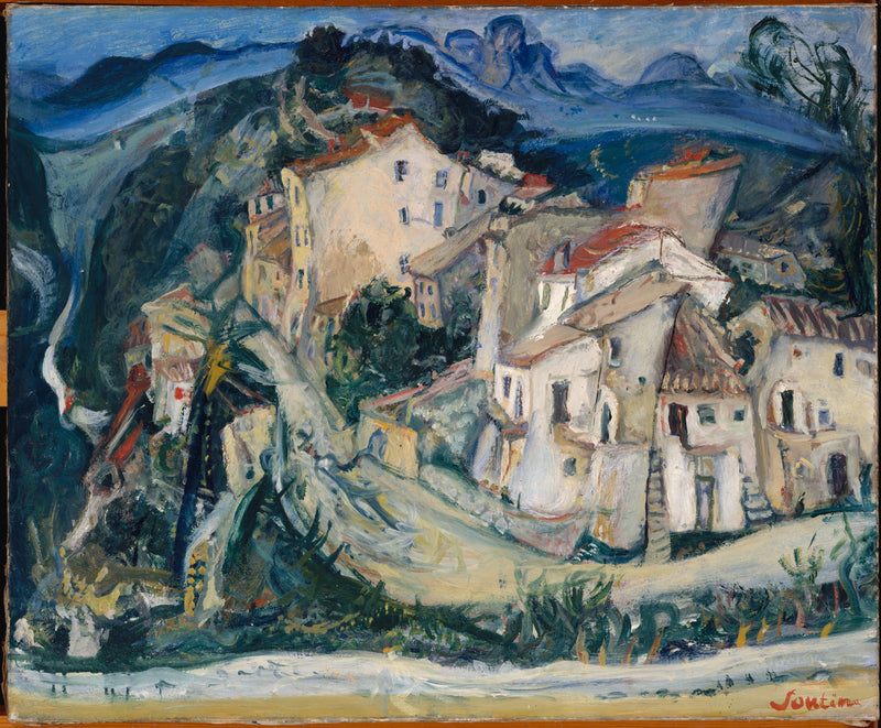Pohled na Cagnes - Chaim Soutine