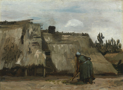 Rozevírající venkovanka před svou chatou - Vincent van Gogh