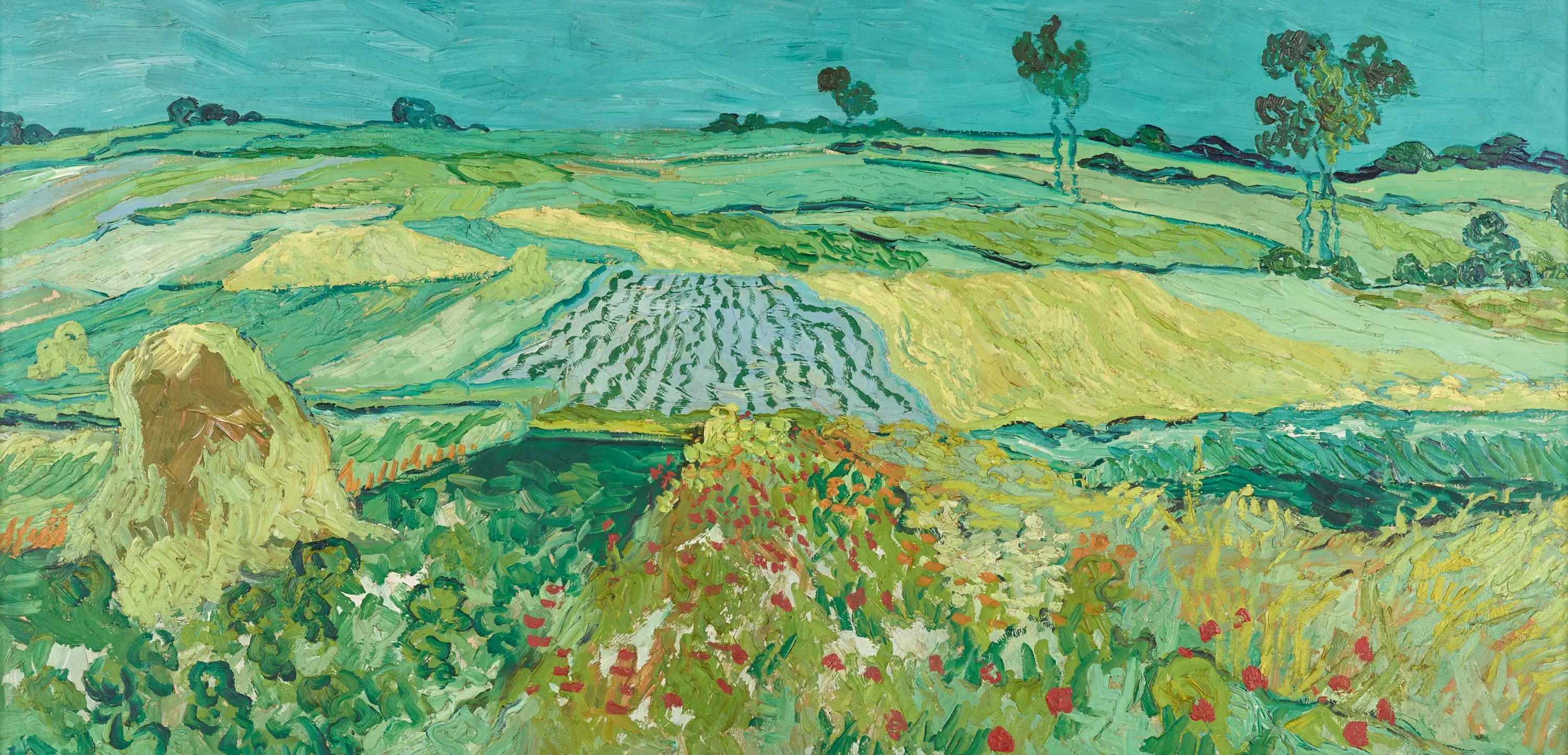 Reproduction du tableau « La plaine d'Auvers - Vincent van Gogh » par Alpha Reproduction en peinture à l’huile