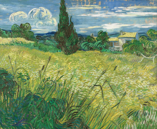 Zelené obilné pole s cypřiši – Vincent van Gogh (1889)