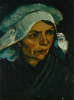 Hlava venkovanky v bílé čepici - Vincent van Gogh
