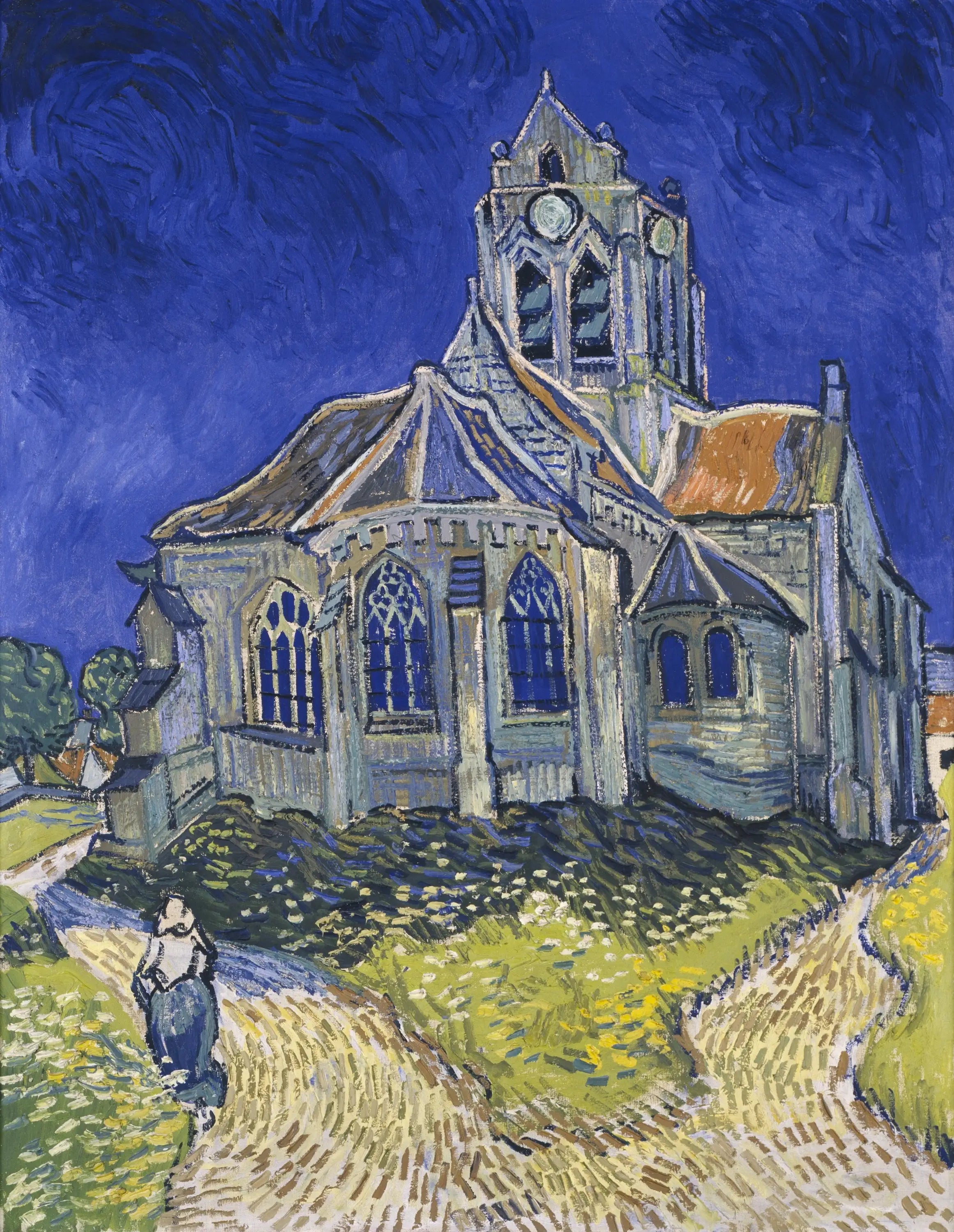 Reproduction du tableau « L'Église d'Auvers-sur-Oise - Vincent van Gogh » par Alpha Reproduction en peinture à l’huile