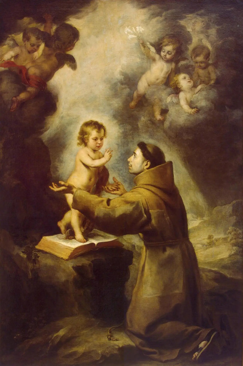 Zobrazení svatého Antonína z Padovy - Bartolomé Esteban Murillo