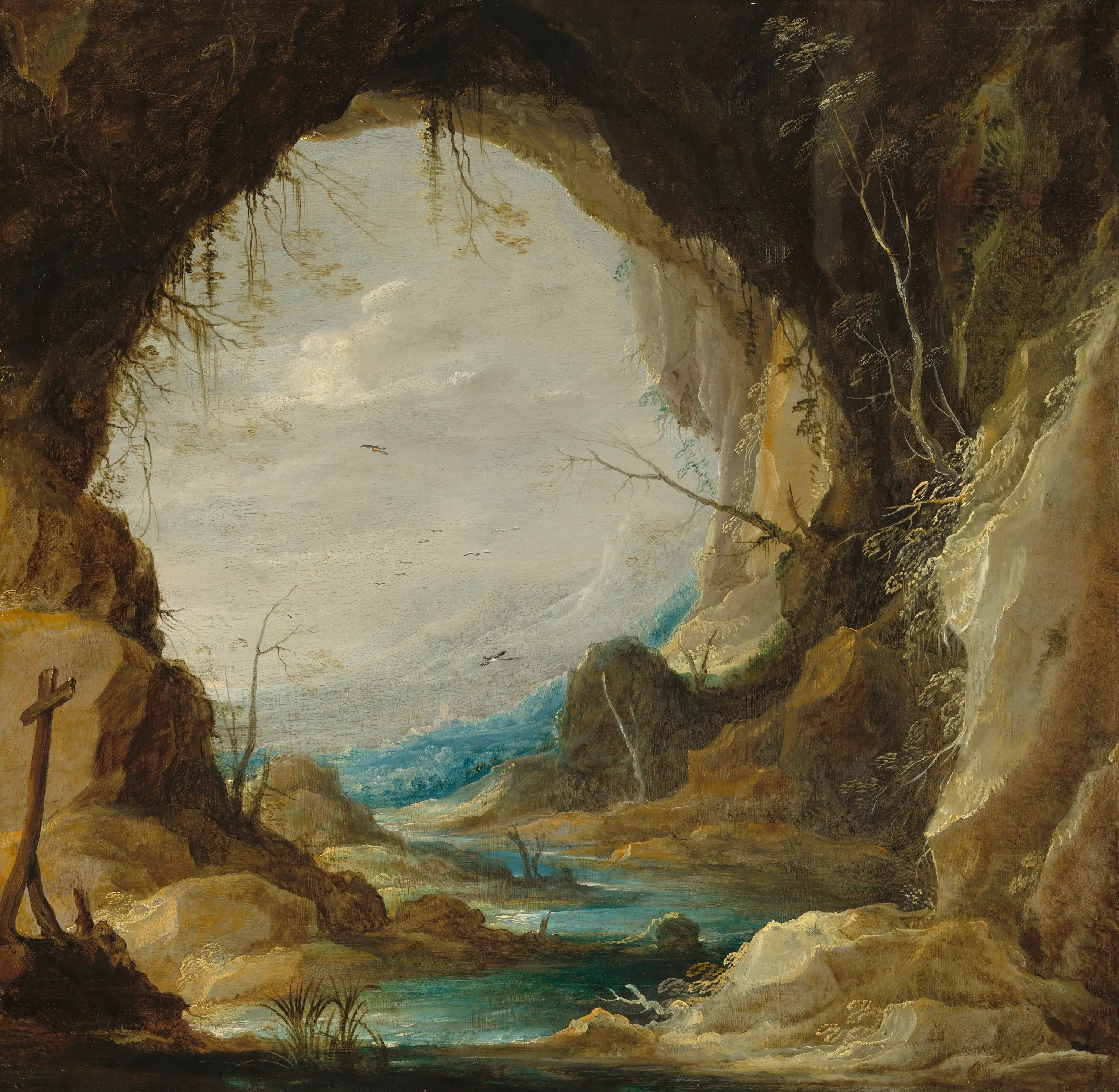 Vue depuis une grotte - David Teniers le Jeune - Alpha Reproduction