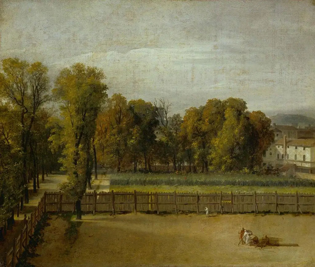 Reproduction du tableau « Vue du jardin du Luxembourg à Paris - Jacques-Louis David » par Alpha Reproduction en peinture à l’huile
